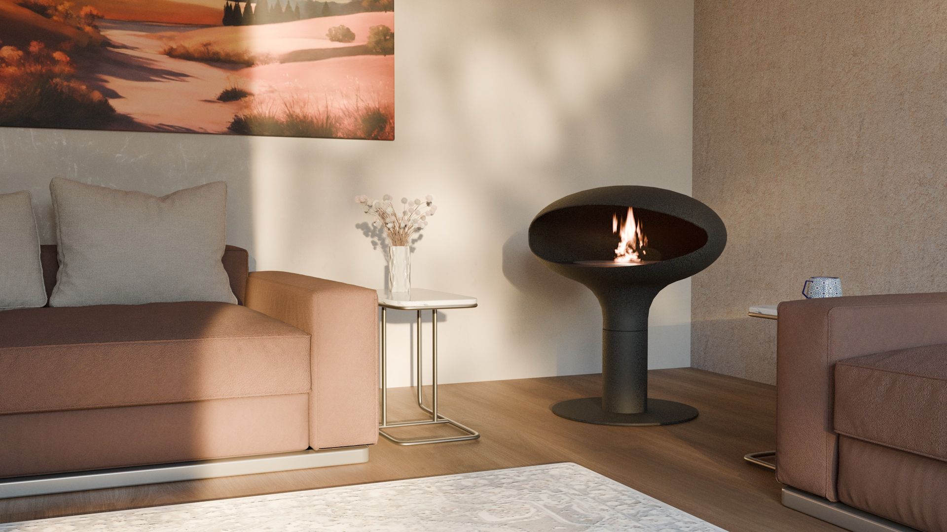 Aero 600 Pedestal Bioethanol Fireplace