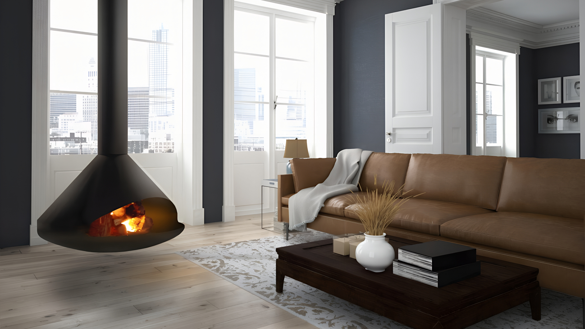 Signi Fires Cone Suspended Fireplace