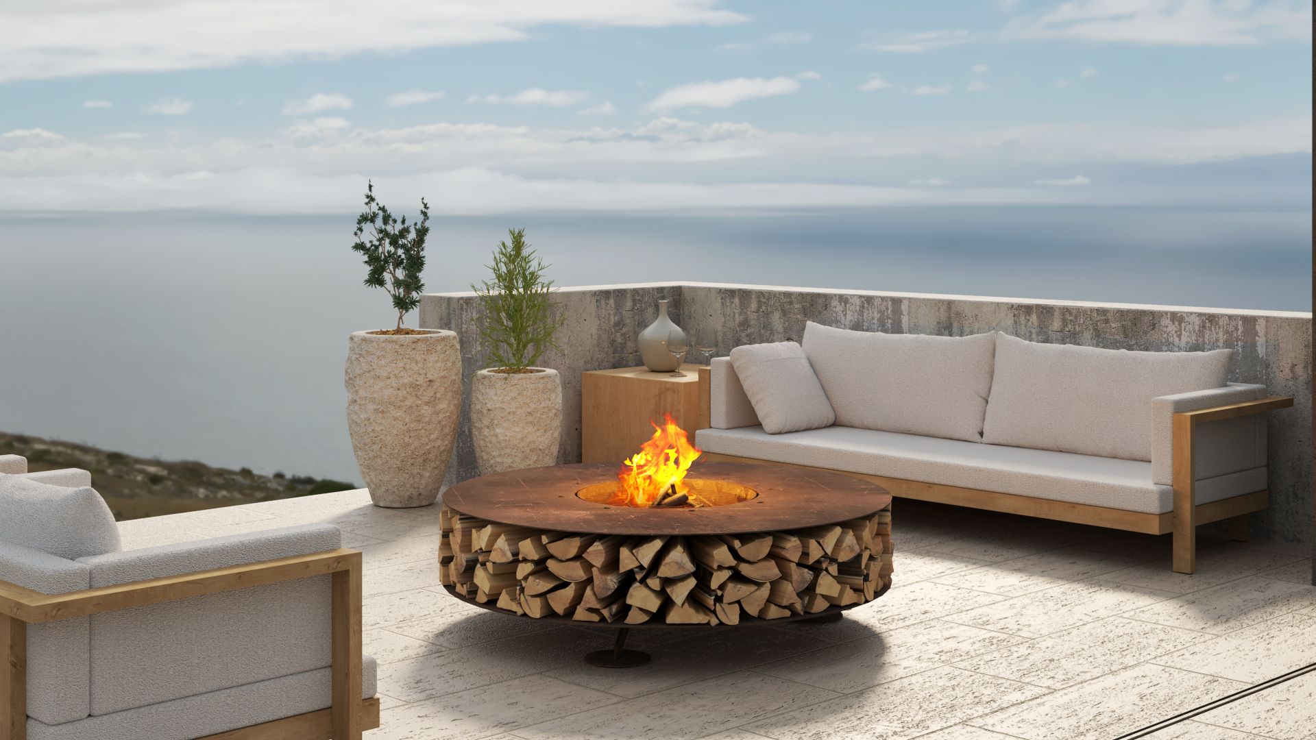 Signi Fires Discus Wood Burning Fire Pit