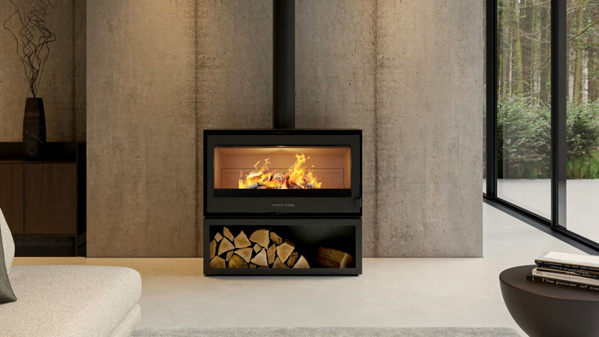 Forge f100 Freestanding Closed Combustion Fireplace