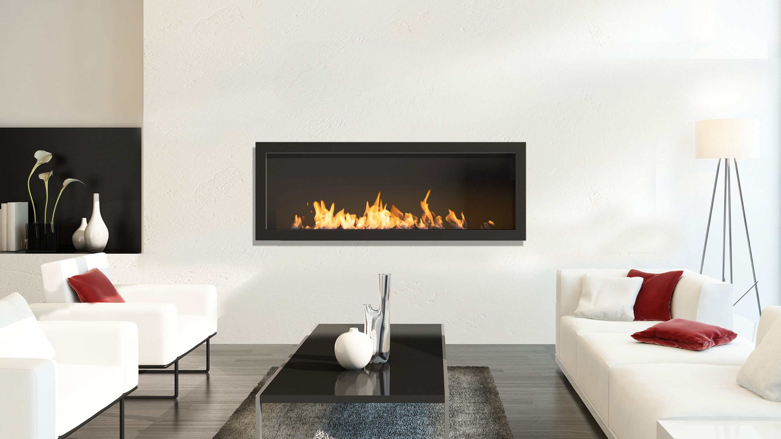 Signi Fires Slimline Single Sided Built-in Bioethanol Fireplace