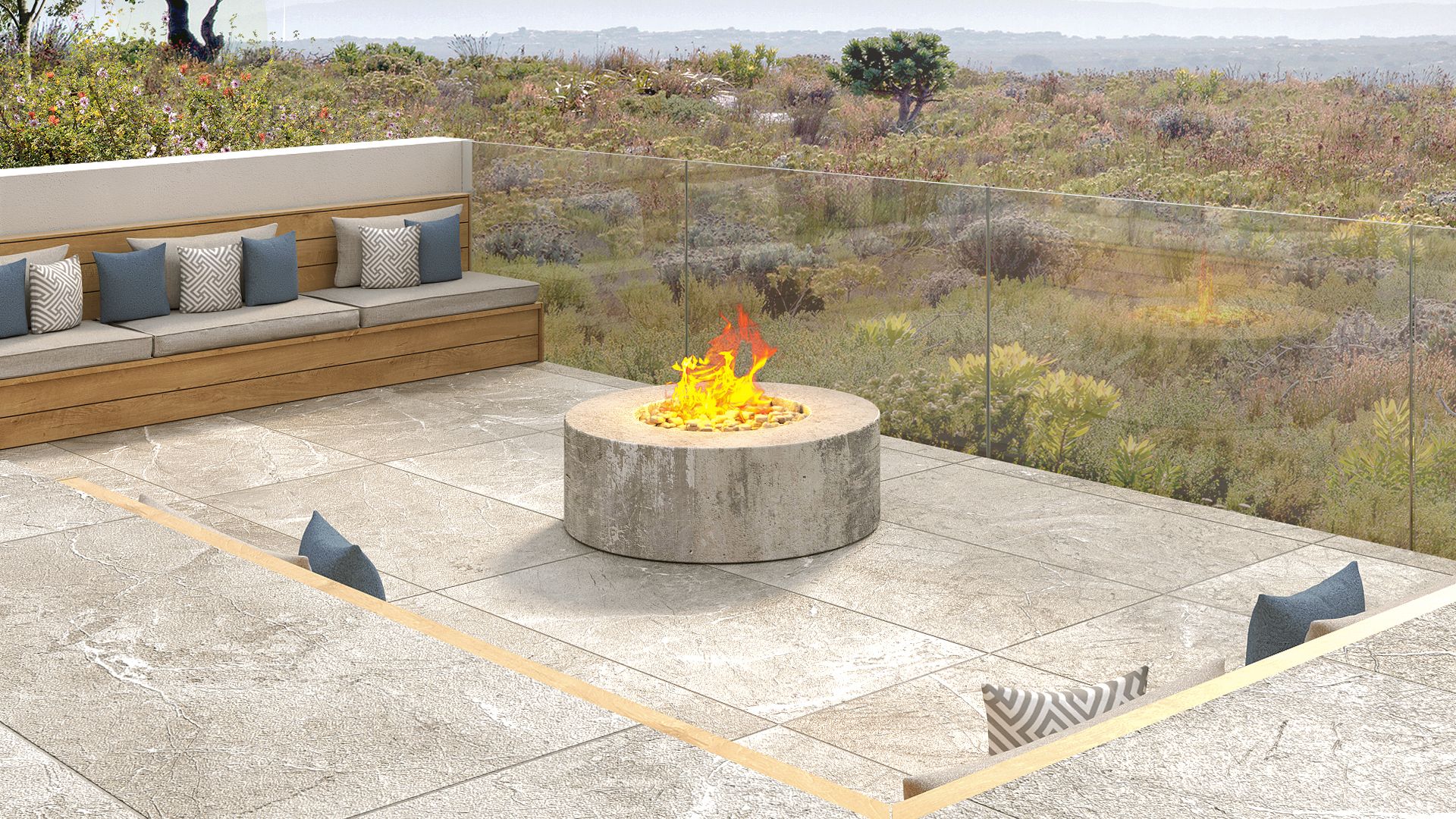 Signi Fires Outdoor Round Gas Fire Pit Burner