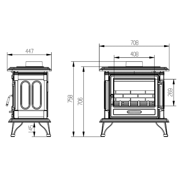 Hydrofire Sparta Freestanding Fireplace - Image 2