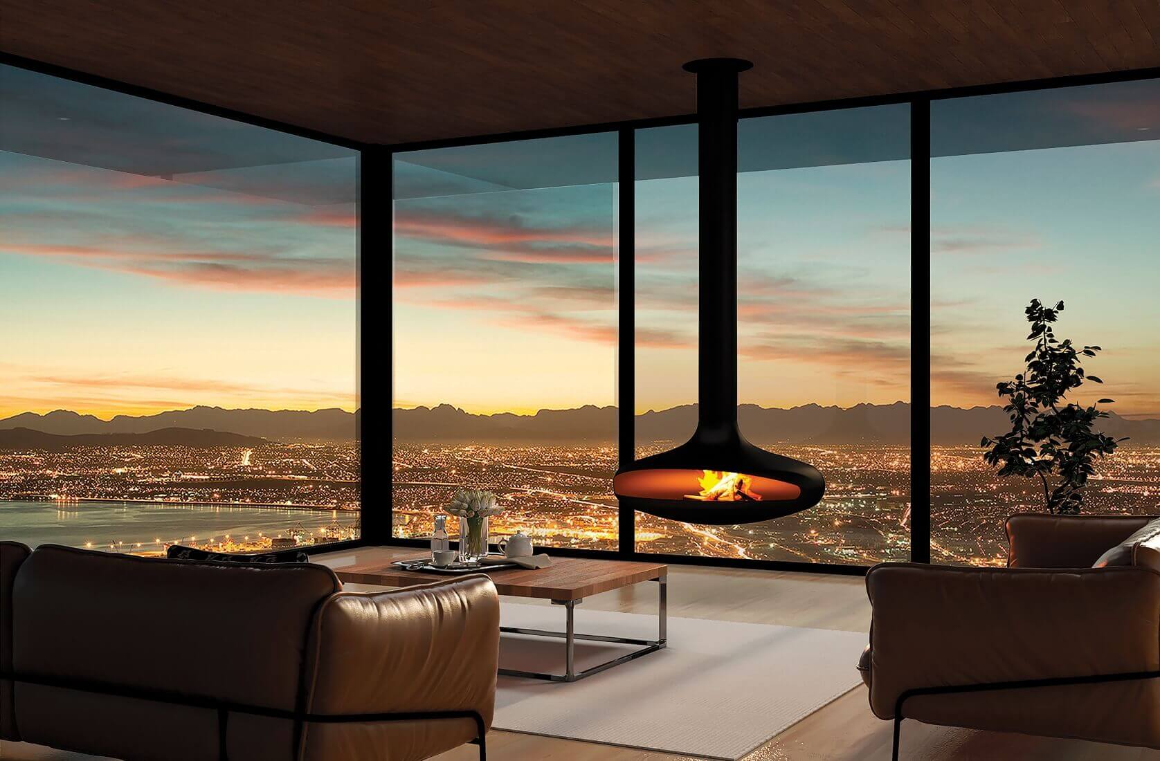 Signi Fires Aero 1200 Suspended Fireplace