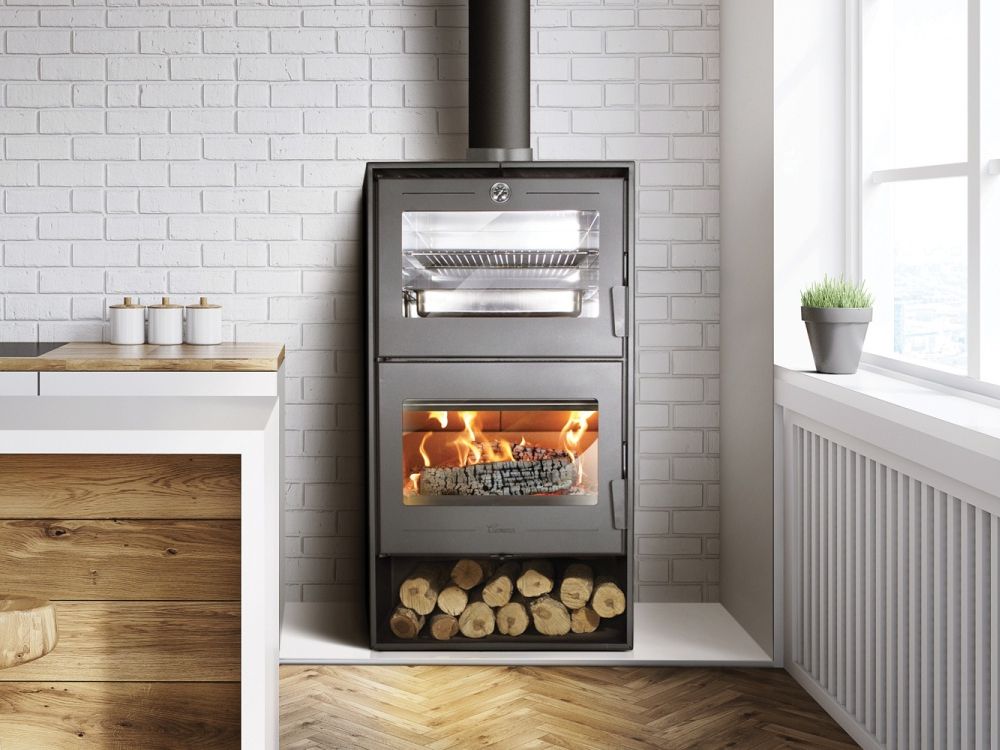 Altea Freestanding Fireplace/Oven Combination