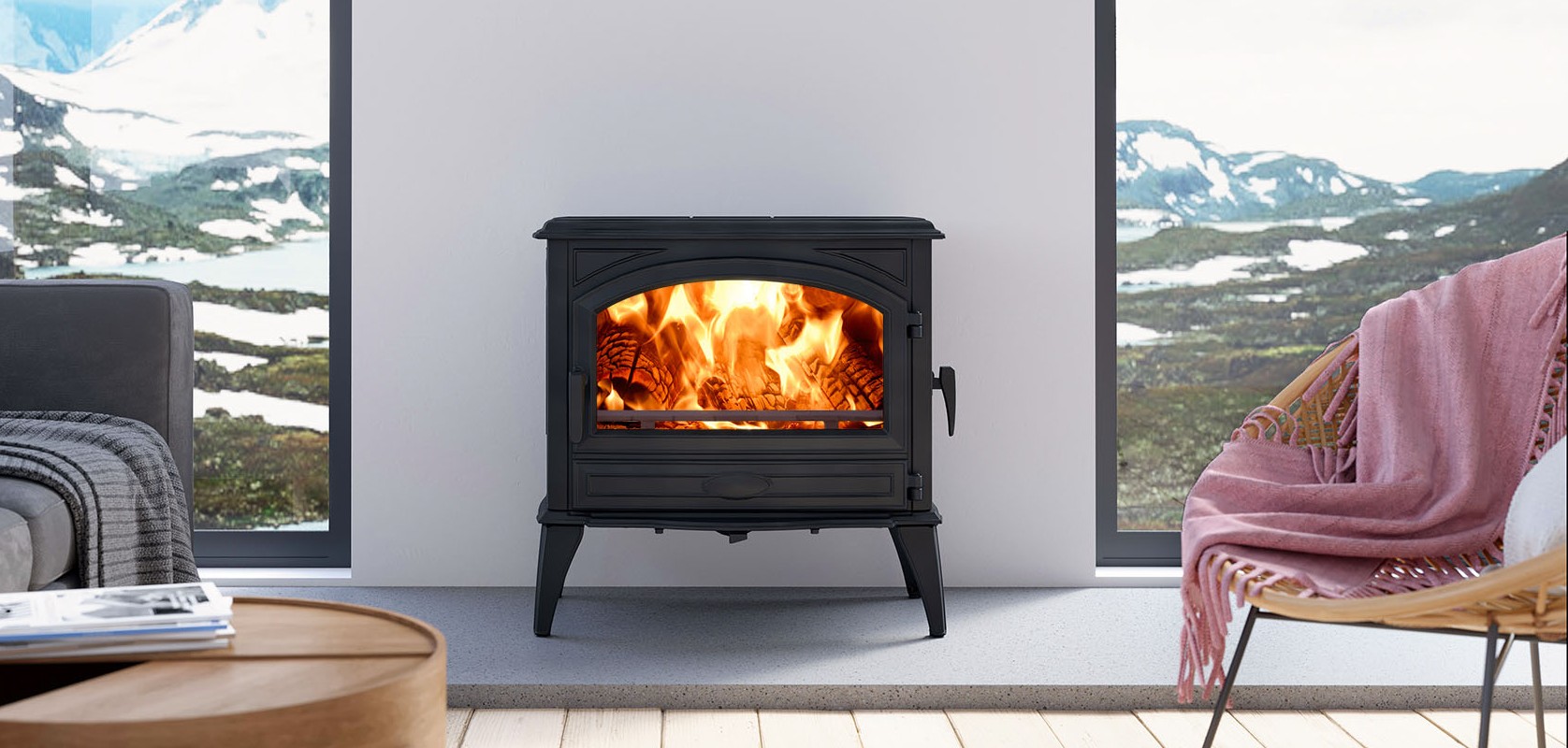 Dovre 640WD and Dovre 760WD Fireplace 11-13Kw