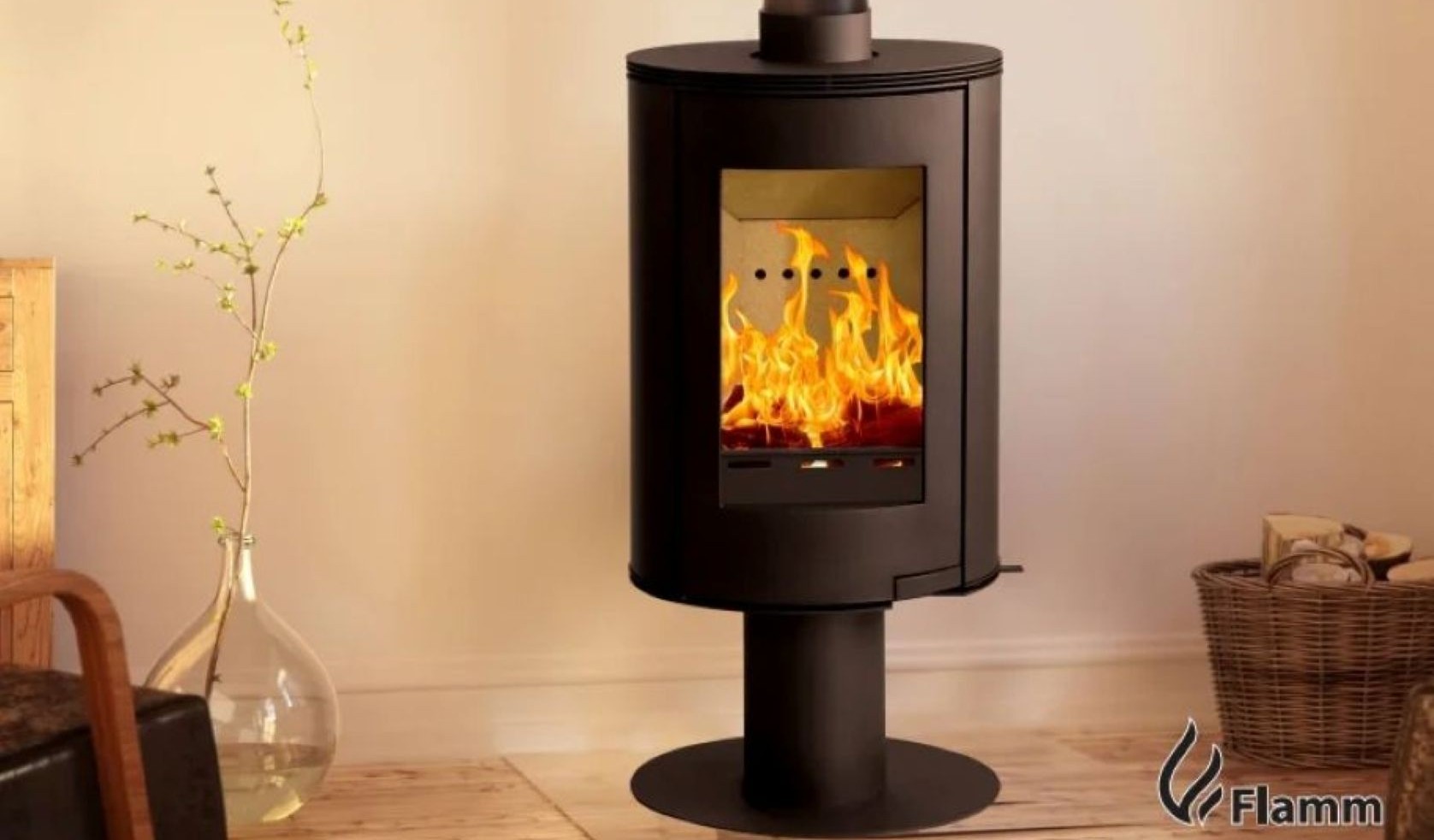 Flamm E01 Freestanding Fireplace