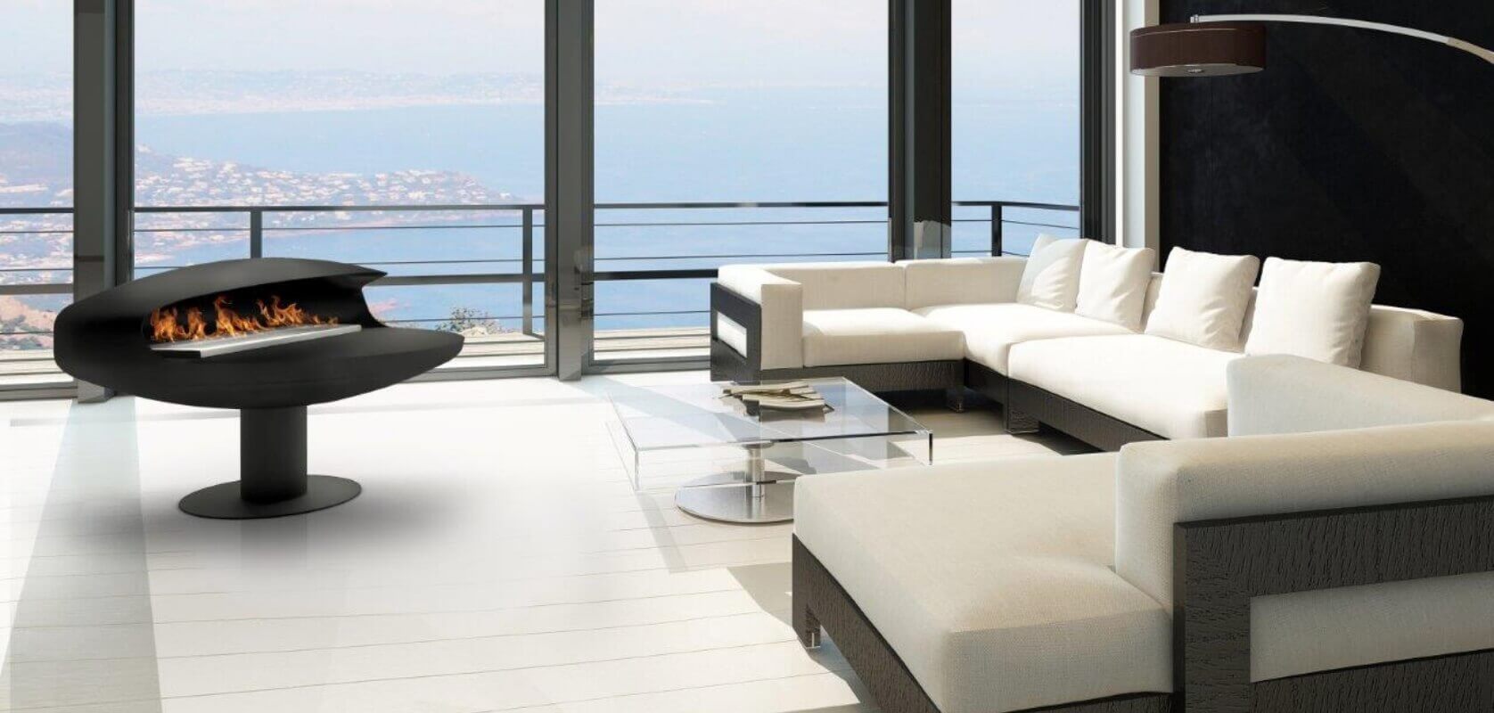 Signi Fires Float Pedestal Bioethanol Fireplace