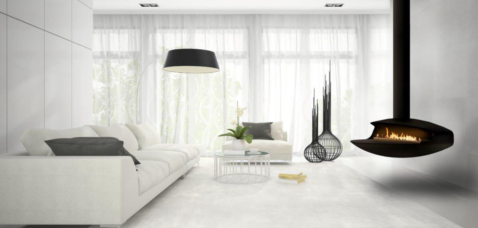 Signi Fires Float Suspended Bioethanol Fireplace