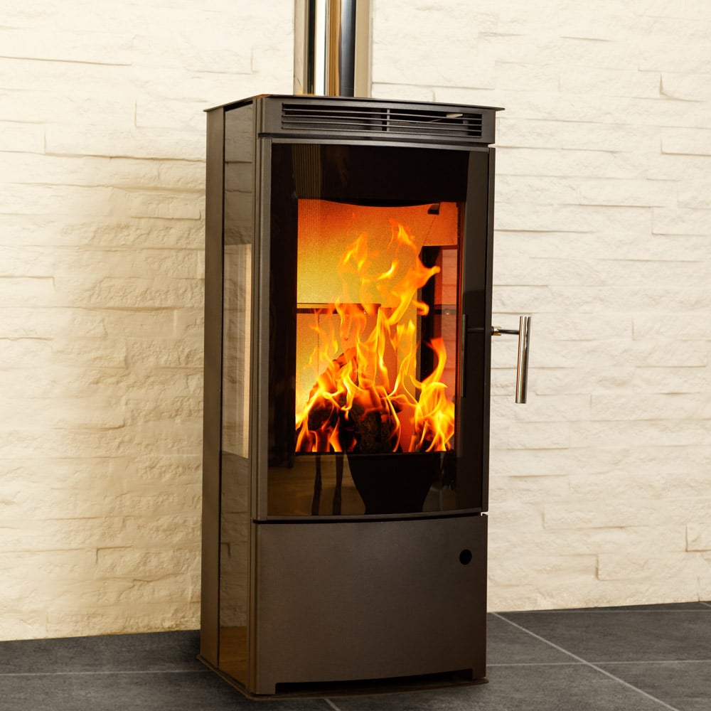 Hydrofire Naomi Three Sided Glass Freestanding Fireplace