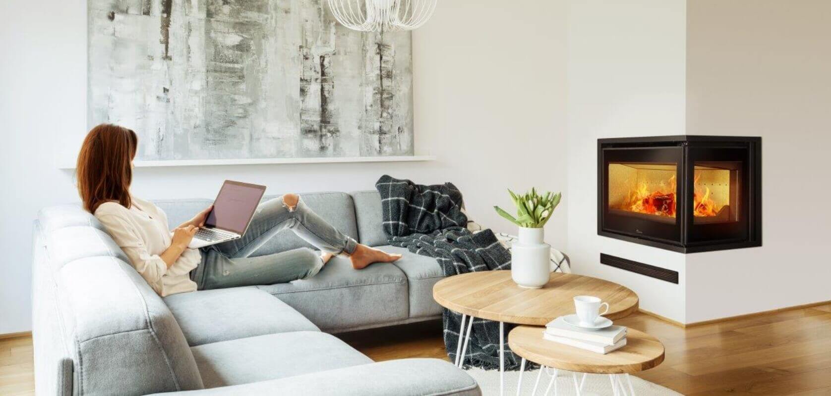 Lacunza Adour 800 CLD Built In Two Sided Fireplace (R)