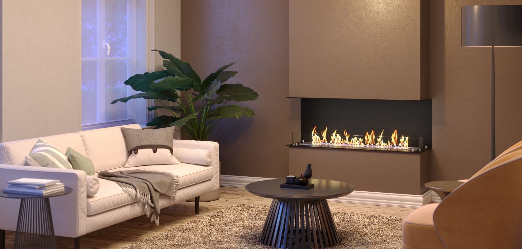 Lumin Bay Built-in Fireplace