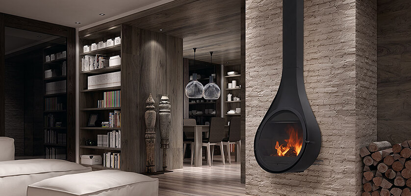 Rocal Drop Closed Combustion Fireplace