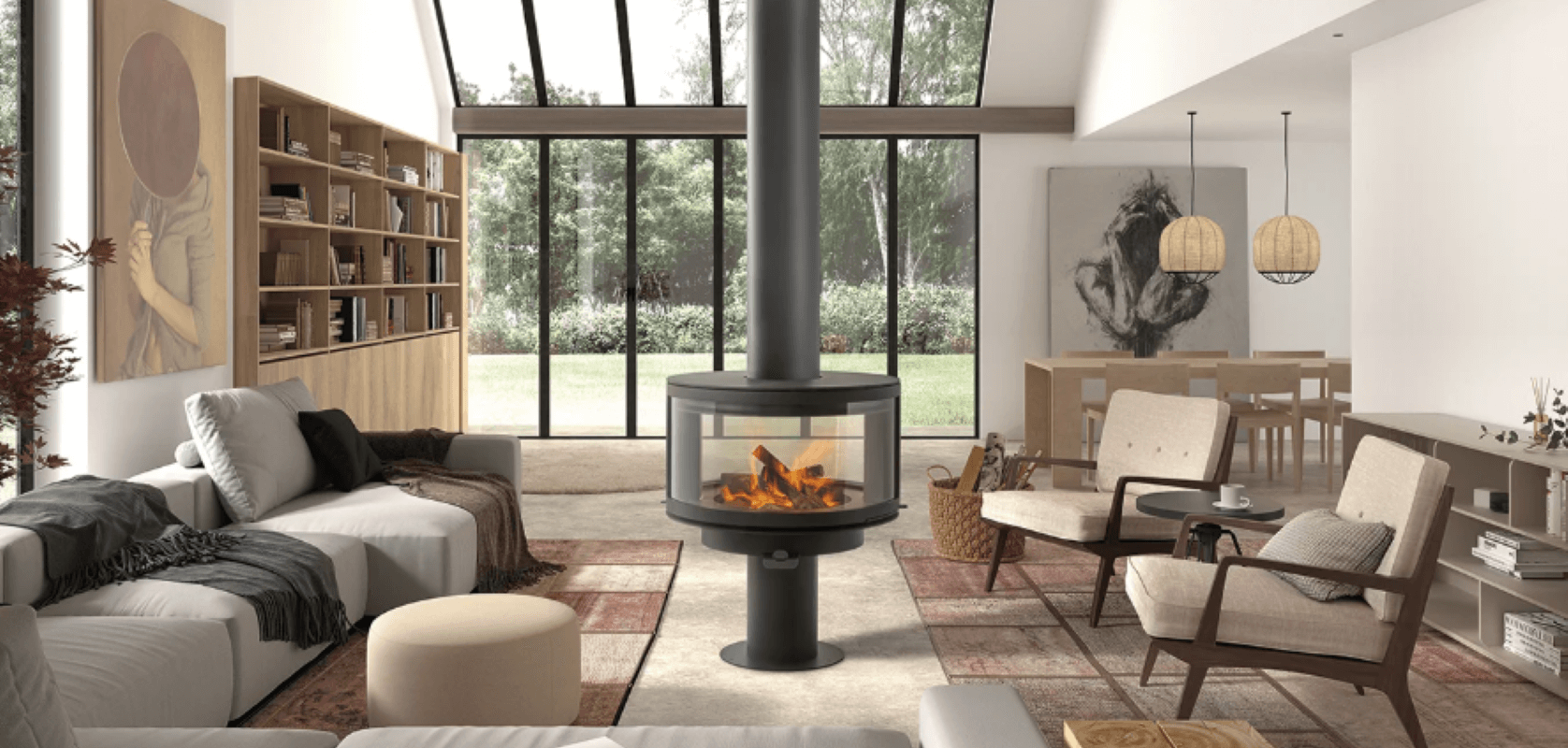 Rocal Ronde Central Fireplace (15.5Kw)