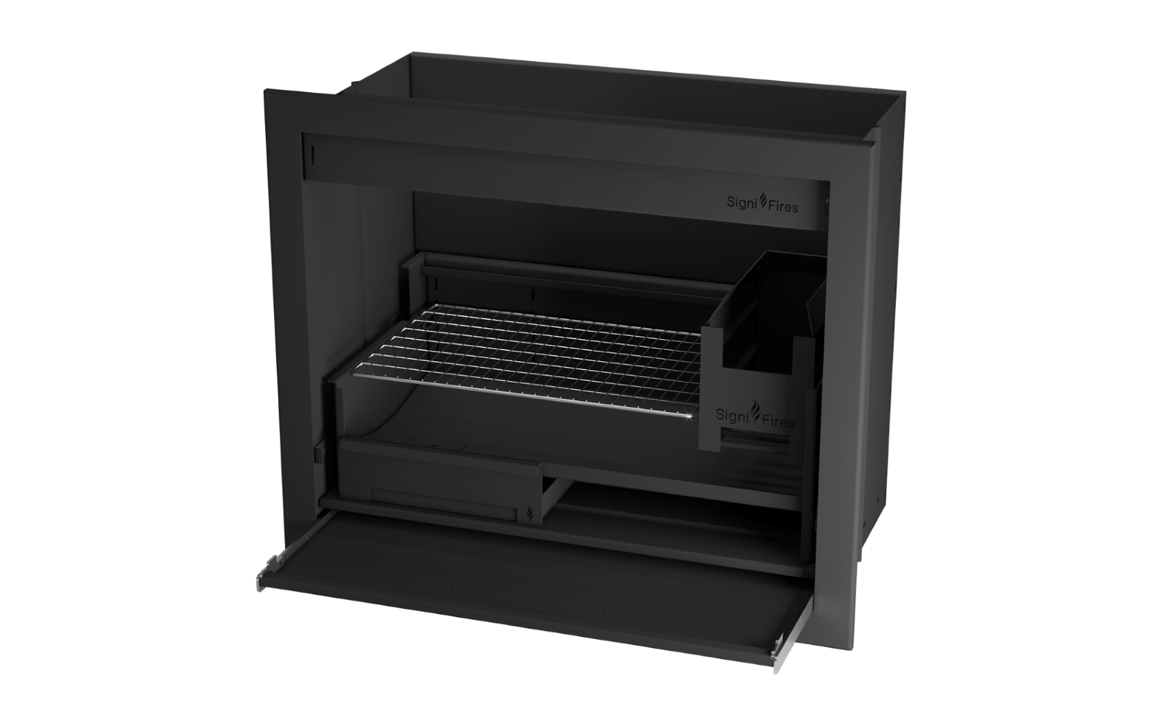 Signi Fires Black Built-in Wood Braai