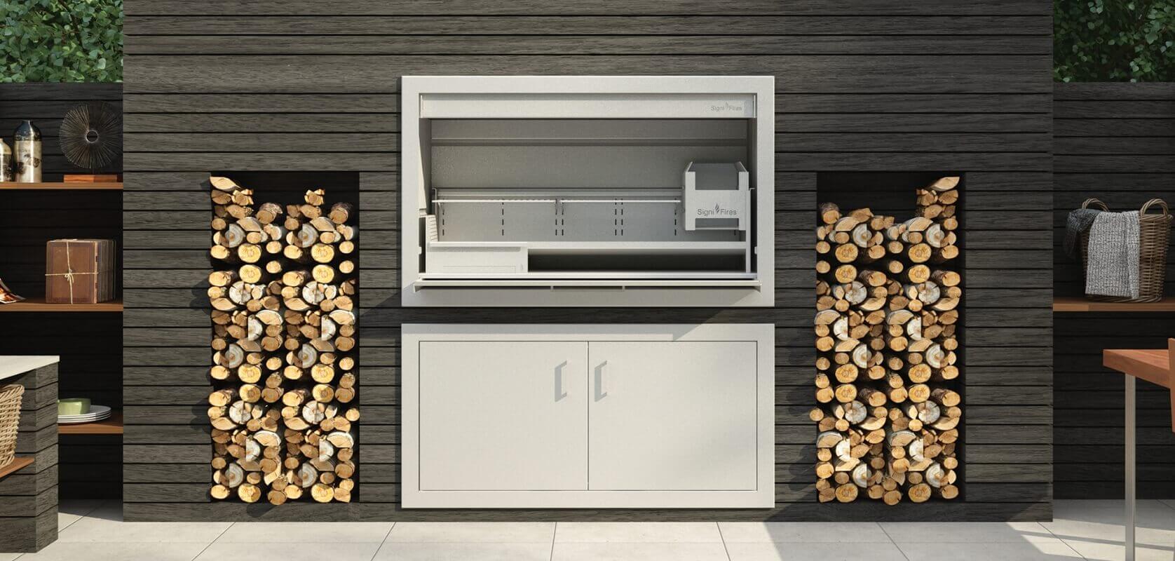 Signi Fires Stainless Steel Built-in Wood Braai